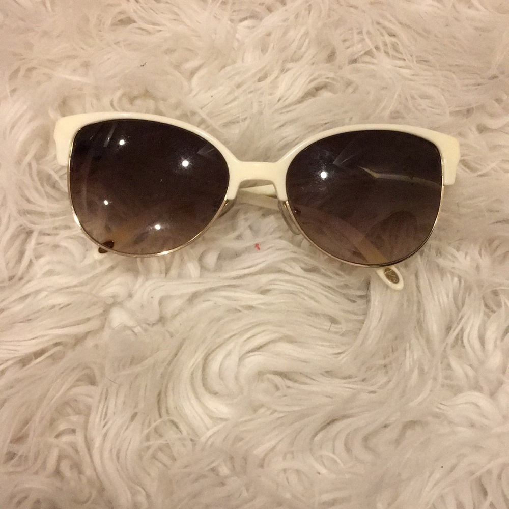 Tiffany cat eye sunglasses with white top frame
